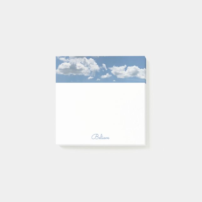Fluffy White Clouds Square Post-it Notes (Front)
