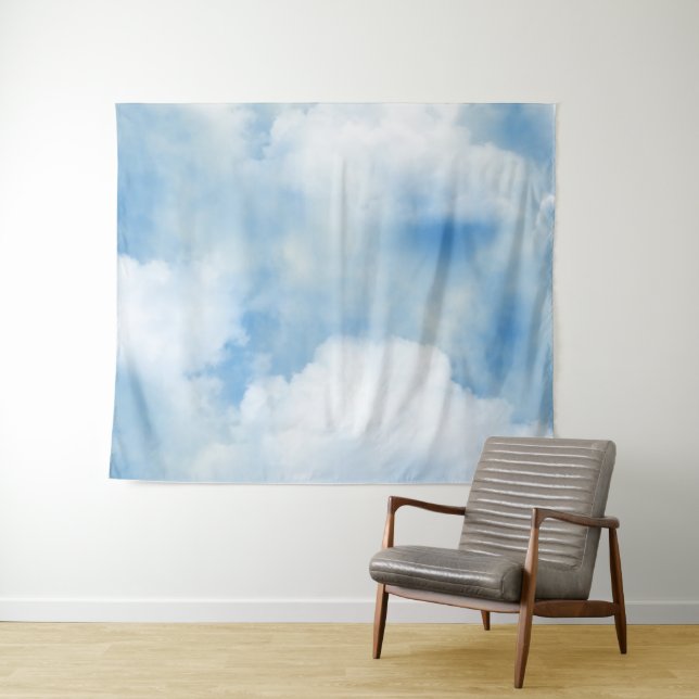 Fluffy White Clouds Tapestry (In Situ (Horizontal))