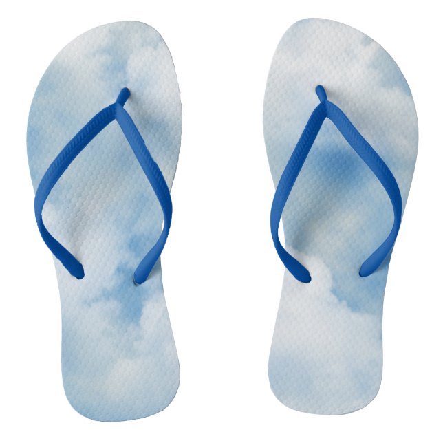 Fluffy White Clouds Thongs (Footbed)