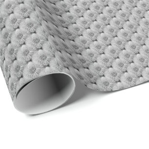 Fluffy White Dandelions Nature Pattern  Wrapping Paper
