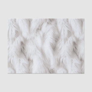 Fluffy White Fur Textured Tissue Paper