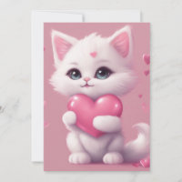 Fluffy White Love Kitten