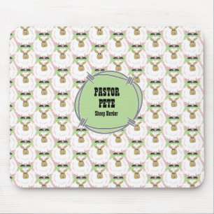 Fluffy White Sheep Mouse Pad