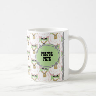 Fluffy White Sheep Pattern Coffee Mug