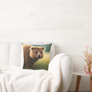 Fluffy Young Australian Quokka, Cushion