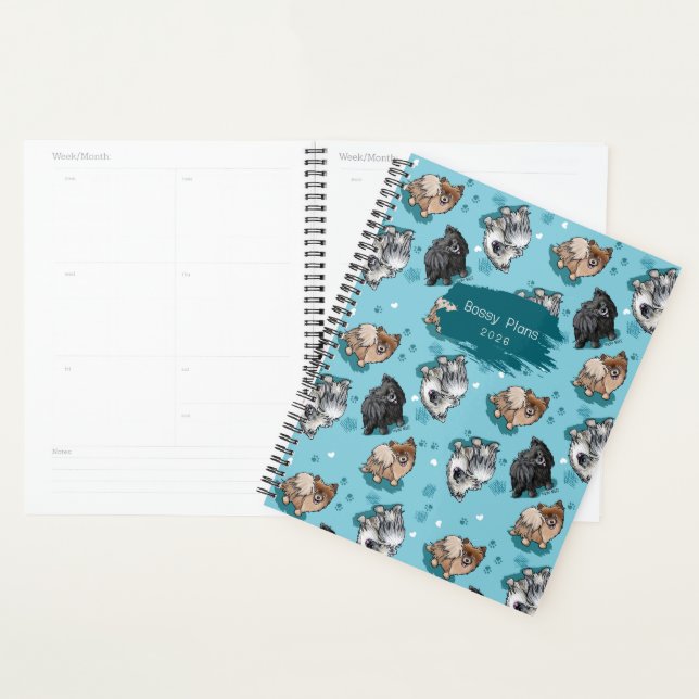 Fluffybutt Pomeranian KiniArt  Planner (Display)