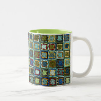 Flufy's Granny Square Blanket 11 oz Two-Tone Mug