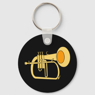 Flugelhorn Musical Instrument Key Ring