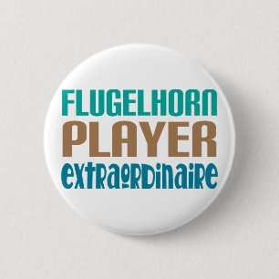 Flugelhorn Player Extraordinaire 6 Cm Round Badge