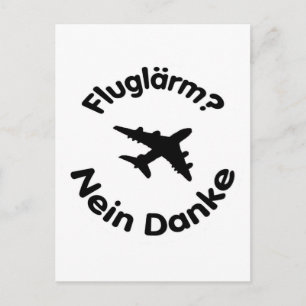 Fluglärm? Nein Danke Postcard