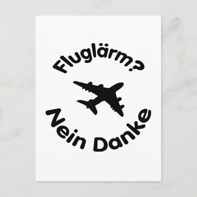 Fluglärm? Nein Danke Postcard (Front)