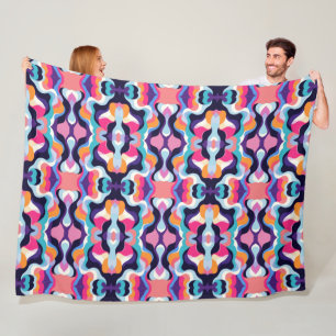 Fluid abstract 3 fleece blanket