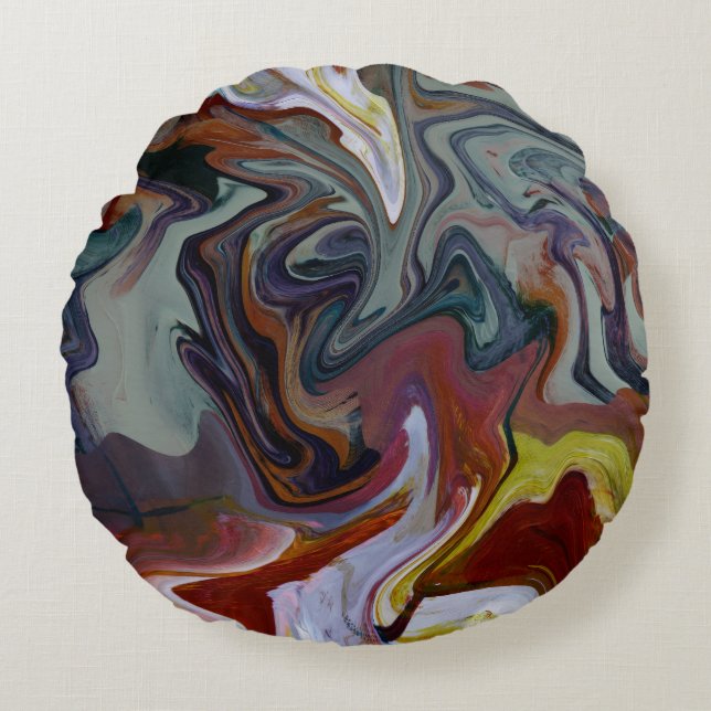 Fluid Abstract Art Pillow (Front)