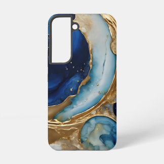 Fluid Abstract Gold-Navy Beach Samsung Galaxy Case