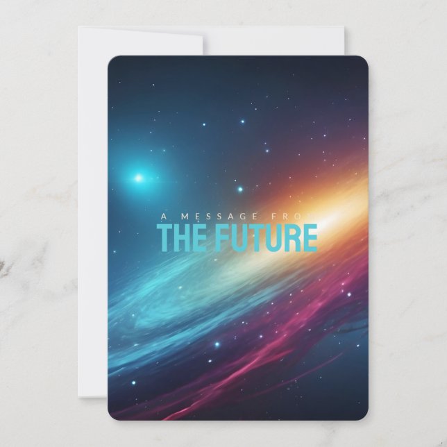 Fluid Abstract Neon Supernova Bright Cosmic Space Card (Front)