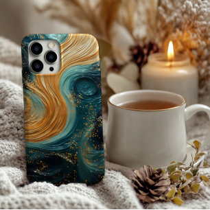 Fluid Abstract Paint and Glitter Design iPhone 11Pro Max Case