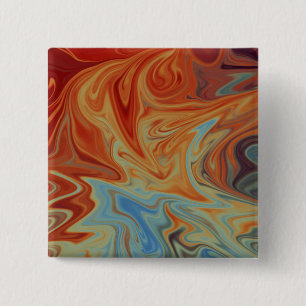 Fluid abstract pattern 15 cm square badge