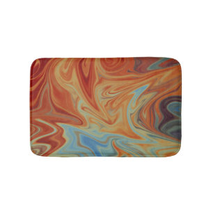 Fluid abstract pattern bath mat