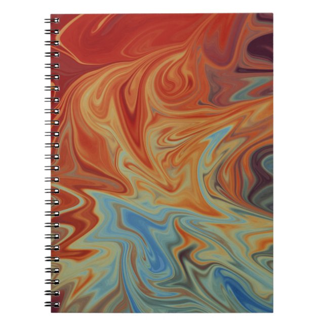 Fluid abstract pattern notebook (Front)