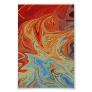 Fluid abstract pattern photo print