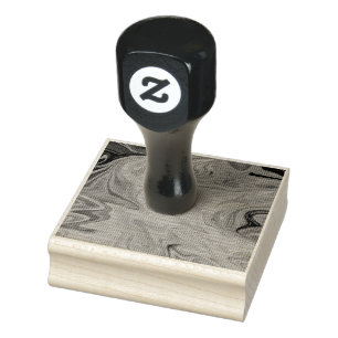 Fluid abstract pattern rubber stamp