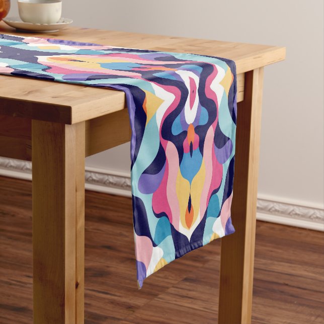 Fluid abstract short table runner (In Situ)