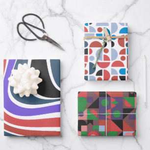 Fluid Abstraction Wrapping Paper Sheet