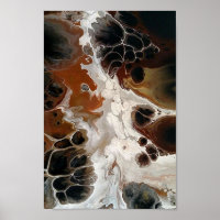 Fluid Acrylic Abstract Painting Brown Neutral