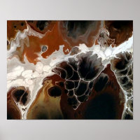 Fluid Acrylic Abstract Painting Brown Neutral