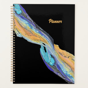 Fluid Acrylic Painting made into a Planner