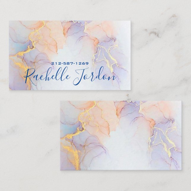 Fluid Alcohol Ink Business Card (Front/Back)