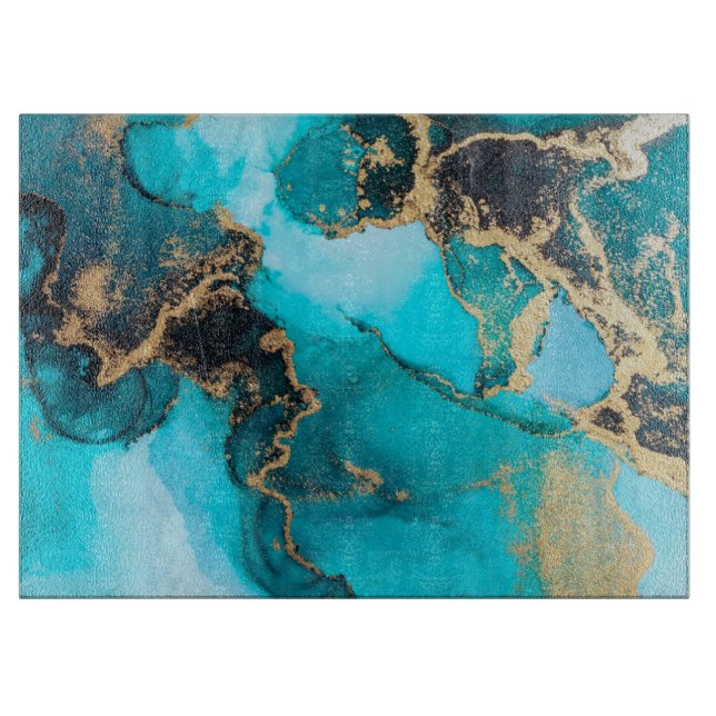 Fluid Alcohol Ink  Cutting Board (Front)
