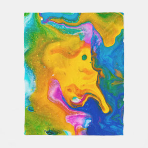 Fluid Art. Abstract colorful background, wallpaper Fleece Blanket