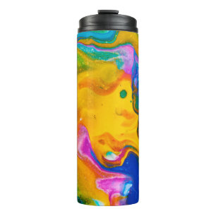Fluid Art. Abstract colorful background, wallpaper Thermal Tumbler