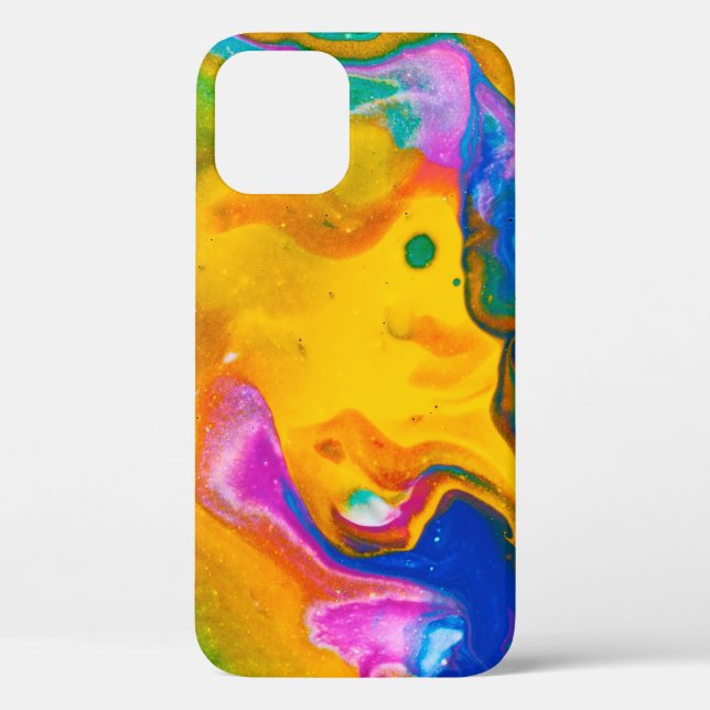 Fluid Art. Abstract colourful background, wallpape Case-Mate iPhone Case (Back)
