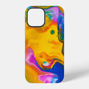 Fluid Art. Abstract colourful background, wallpape iPhone 12 Case