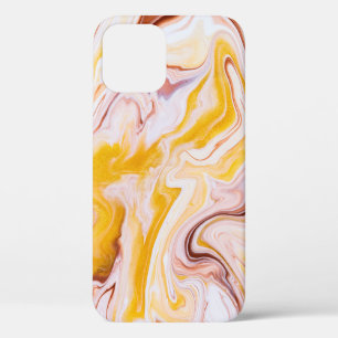 Fluid art: iridescent abstract texture. iPhone 12 case