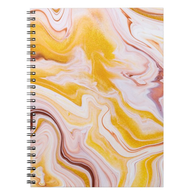 Fluid art: iridescent abstract texture. notebook (Front)