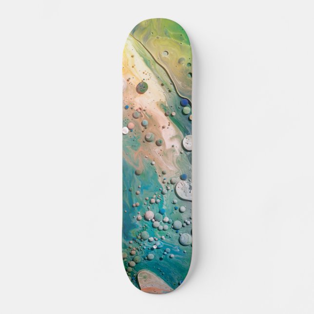 Fluid Art Paint  Skateboard (Front)