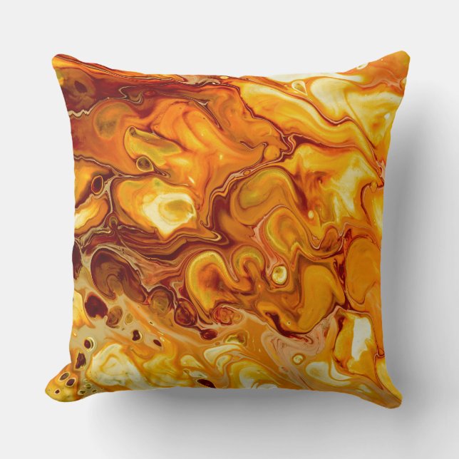 Fluid Art Pour Abstract Cushion (Front)