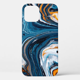 Fluid art texture. Background with abstract mixing iPhone 12 Case