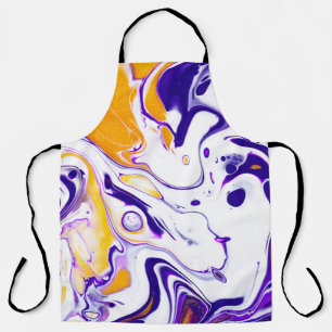 Fluid art texture: swirling paints. apron