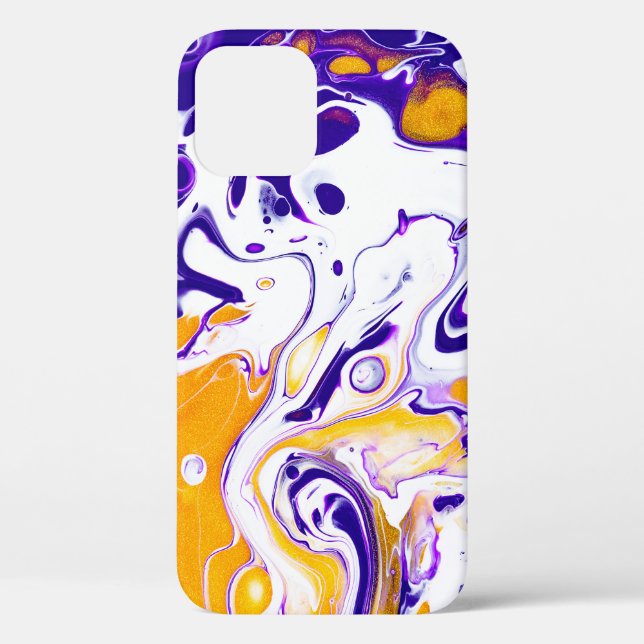 Fluid art texture: swirling paints. Case-Mate iPhone case (Back)