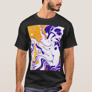 Fluid art texture: swirling paints. T-Shirt