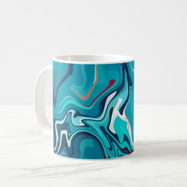 Fluid Blue Harmony Coffee Mug (Front Left)