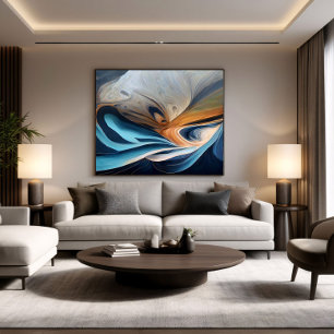 Fluid Blue Poster