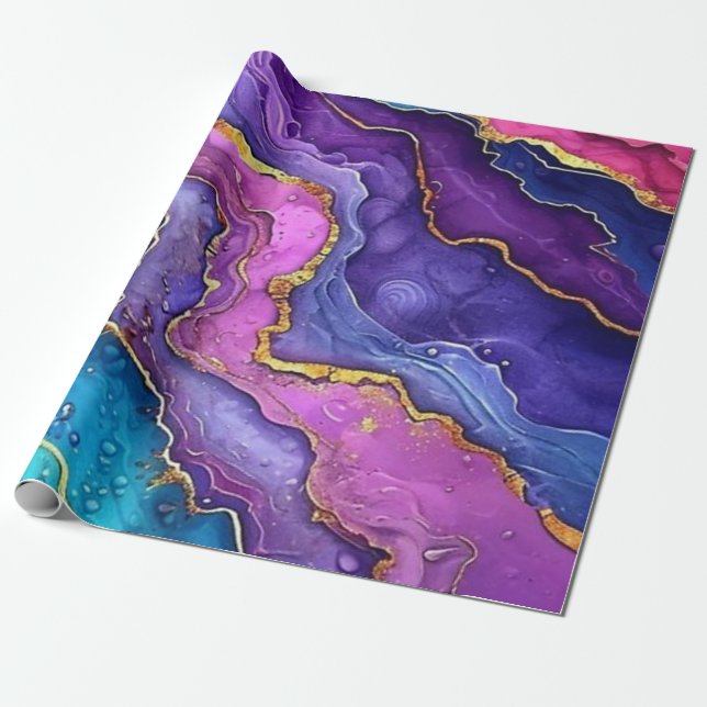 fluid colours wrapping paper (Unrolled)