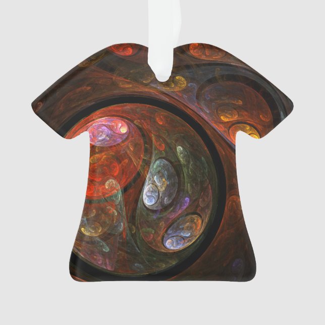 Fluid Connection Abstract Art Acrylic Shirt Ornament (Front)
