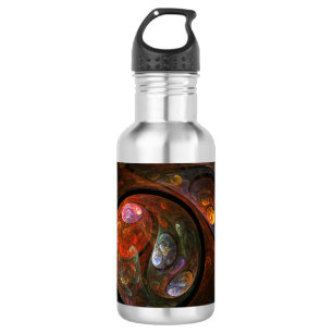 Fluid Connection Abstract Art Bottle