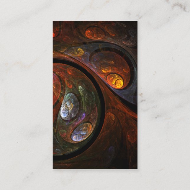 Fluid Connection Abstract Art Business Card (Front)